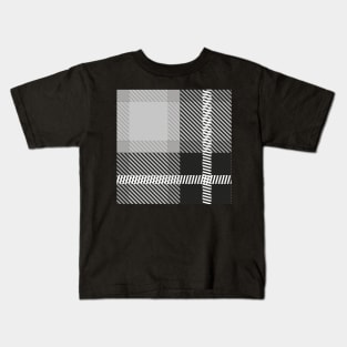 White Plaid Kids T-Shirt